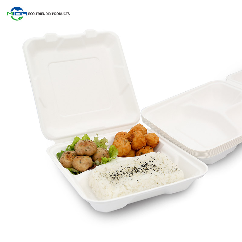 3 Compartment Bento Disposable Lunch Box - MIDA