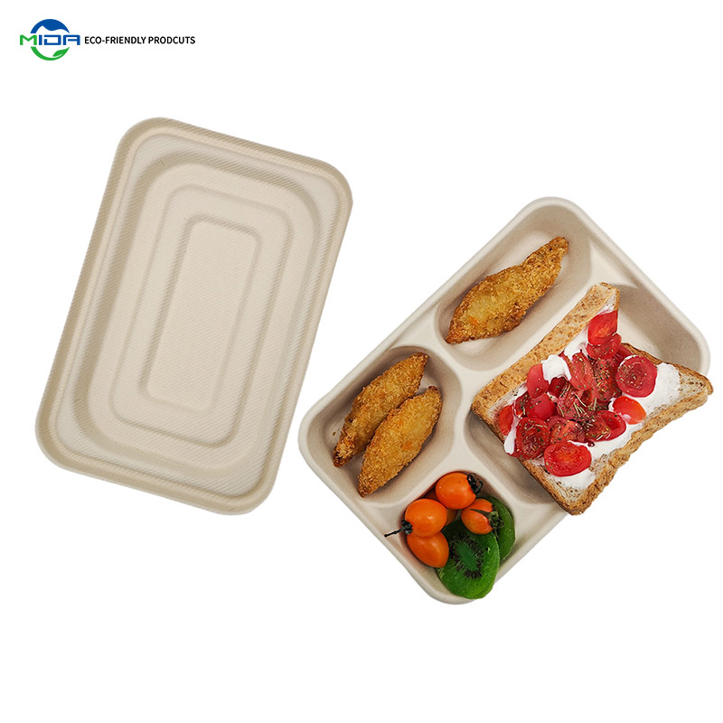 Biodegradable Clamshell Eco-Friendly Takeout Food Containers with Lids Wholesale